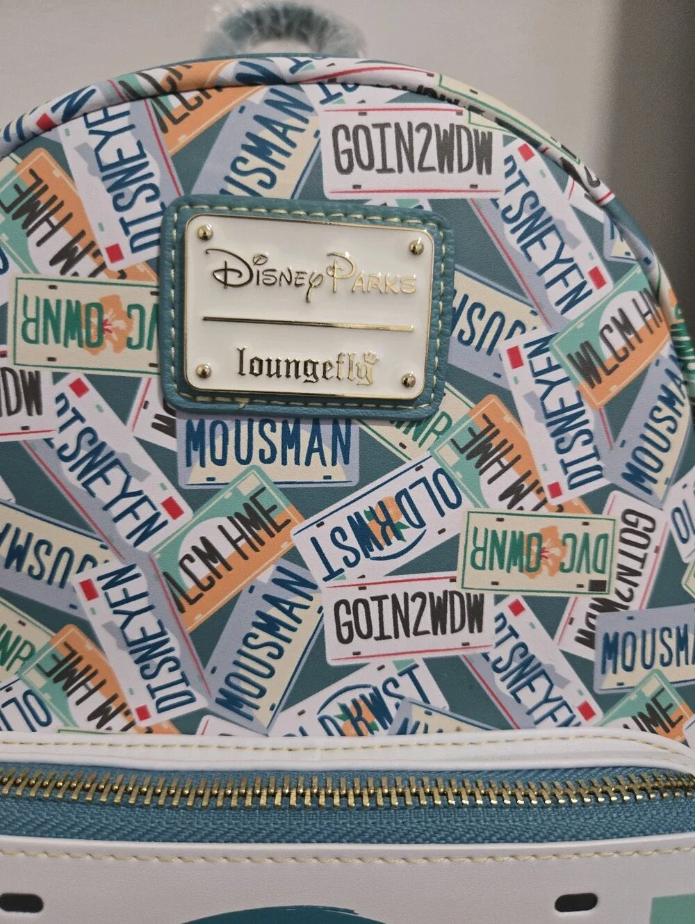 Disney Parks Old Key West License Plate Loungefly Backpack NWT